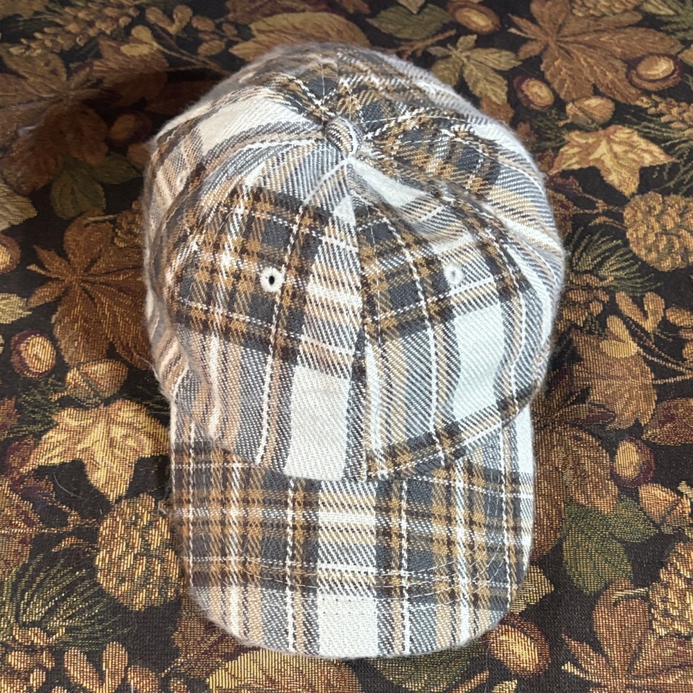 Soft & Fuzzy Plaid Baseball Cap
